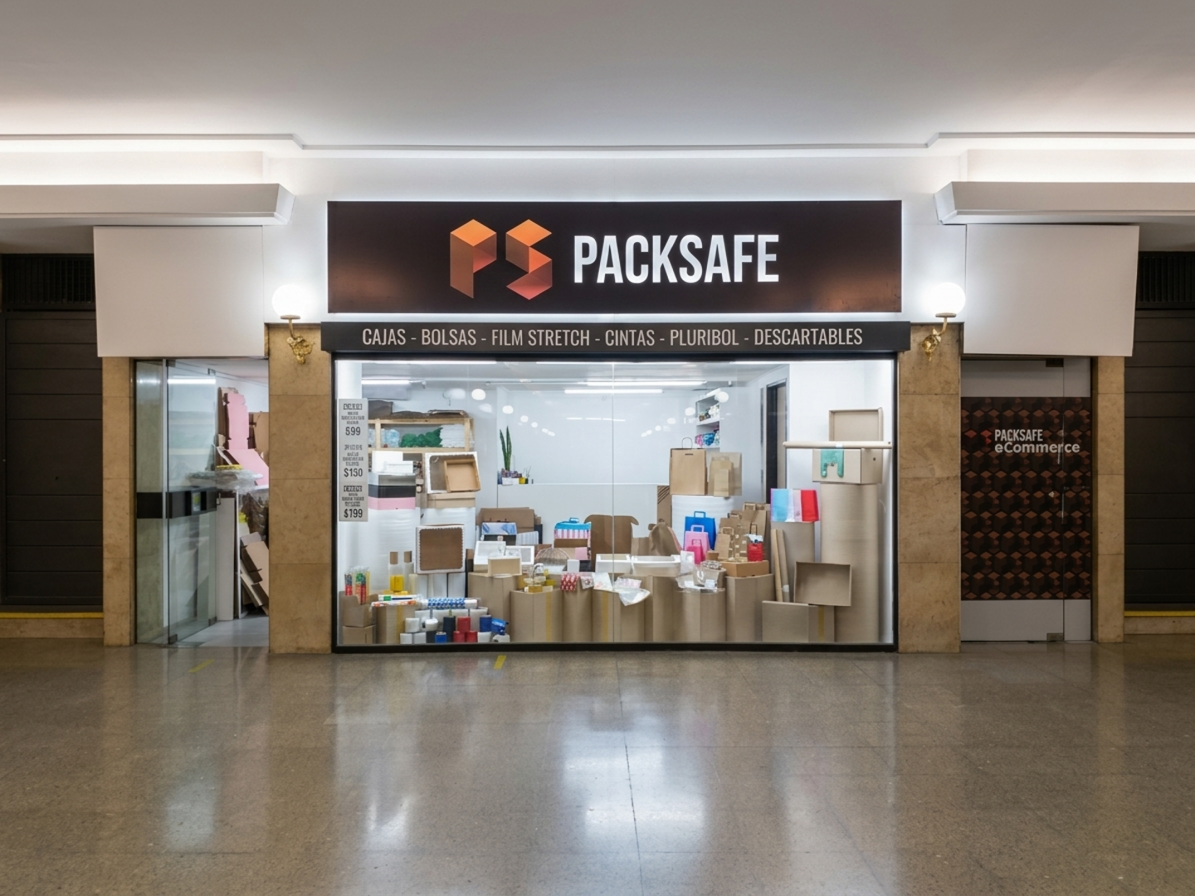 Frente del local de Packsafe en Córdoba
