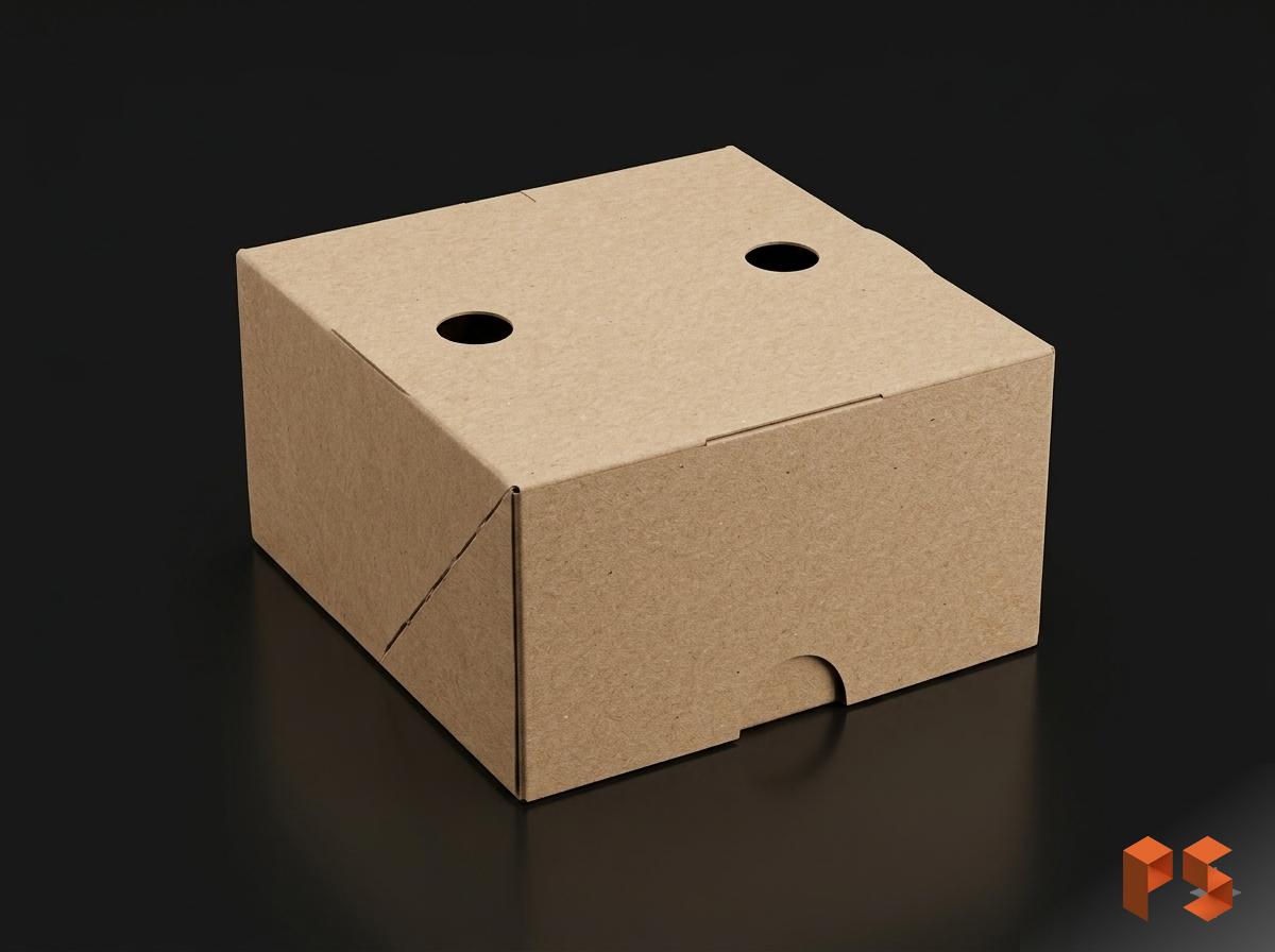 Caja Hamburguesa Cartulina Rig. 12x12x6 cm