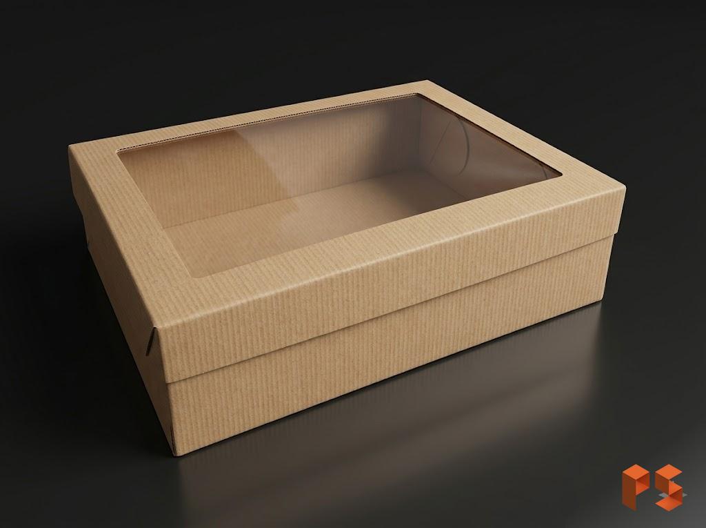 Desayuno chica con visor Kraft 26x18x10 cm