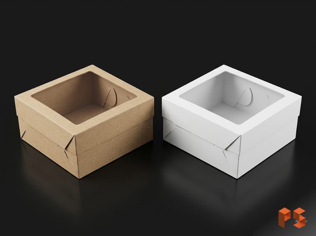 Caja para  Postre C/Visor 19x19x9 cm