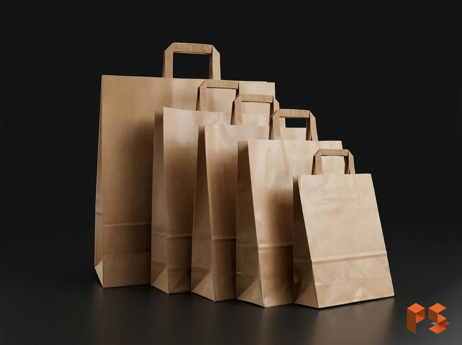 Bolsa Papel C/Manija Papel 14 x 20 x 8 Negra
