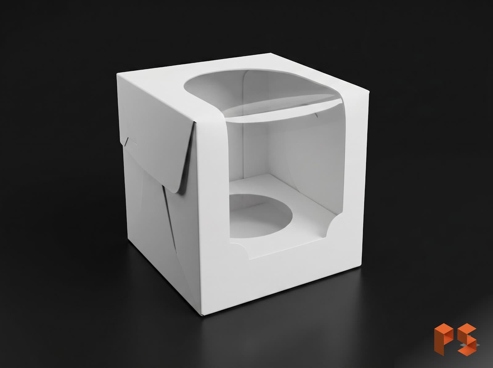Caja para Cupcake C/Visor 10x10x10