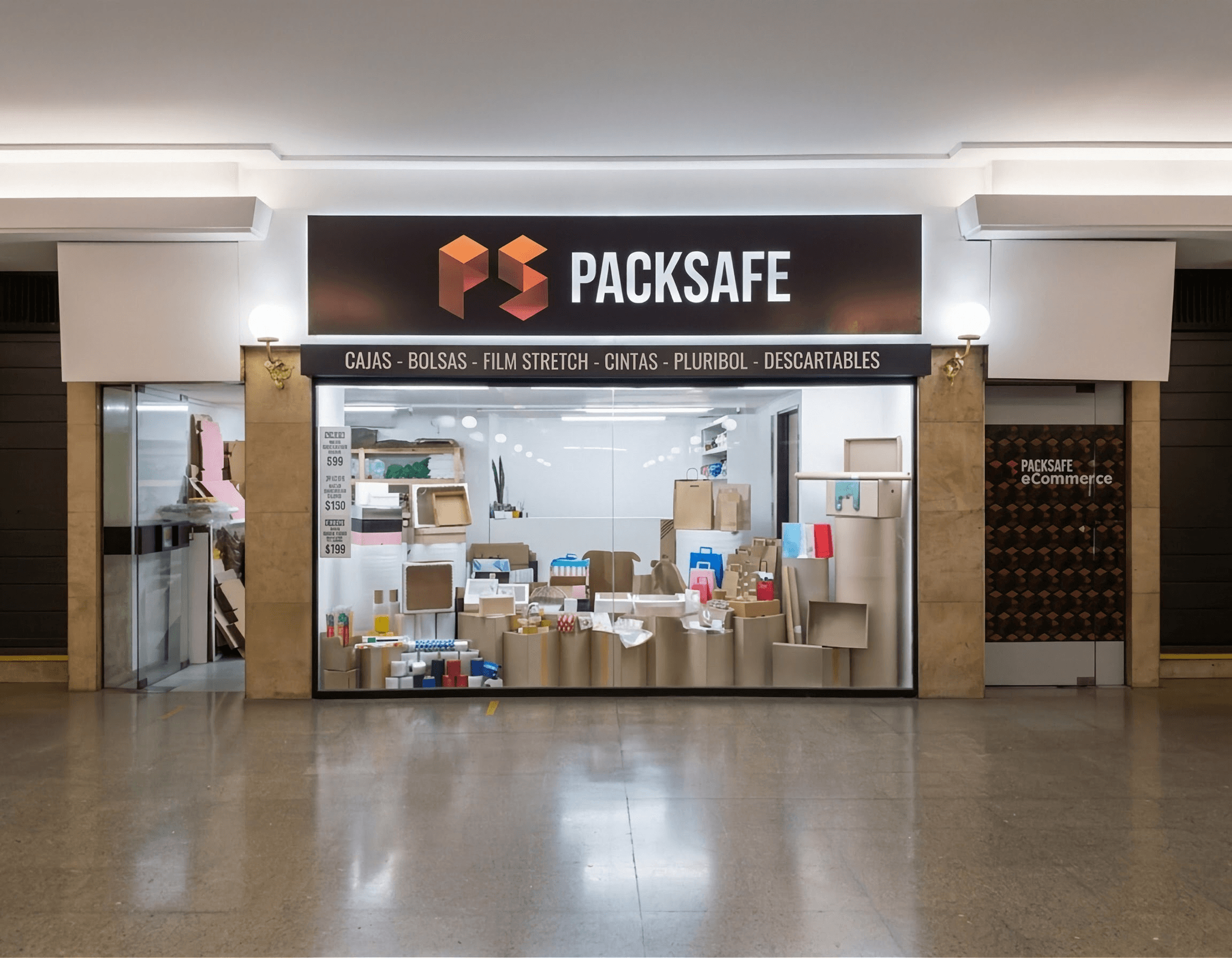 Frente del local de Packsafe en Córdoba